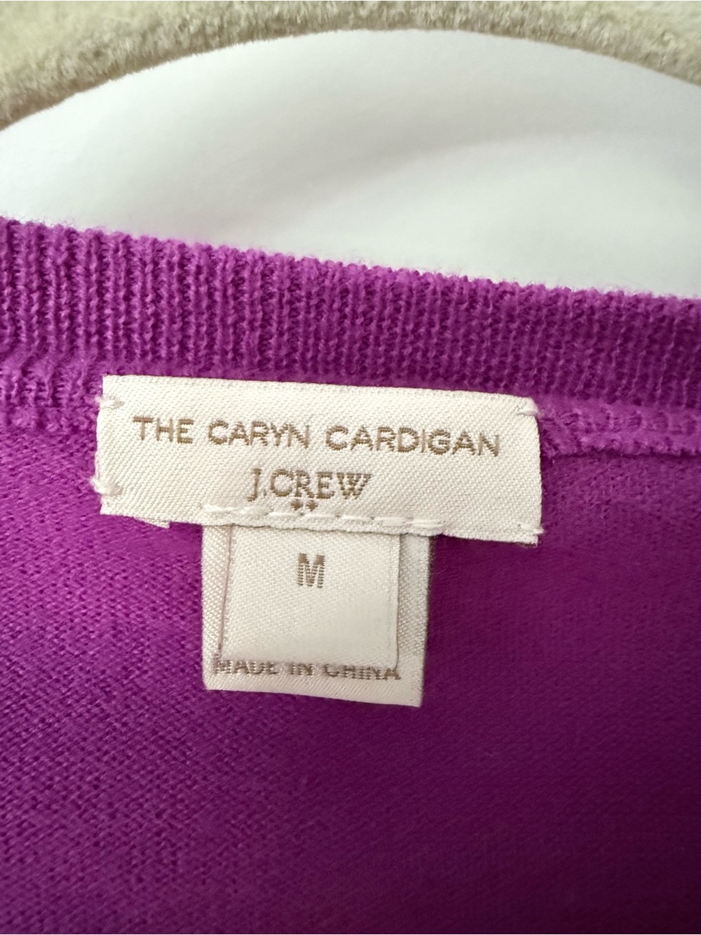 J. Crew Magenta cranberry CARYN Crewneck Button-Front Cardigan - Picture 4 of 6